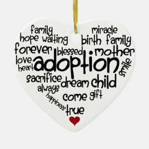 Adoption-words Ceramic Ornament