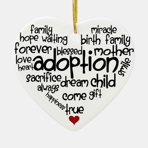 Adoption_words Ceramic Ornament