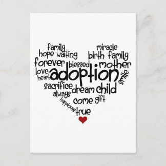 Adoption-words Postcard