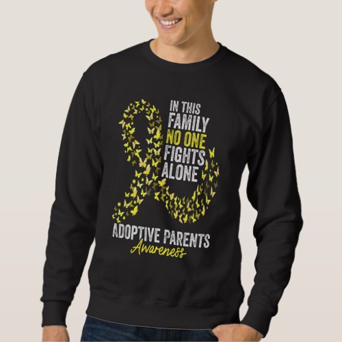 Adoptive Parents Awareness Month Butterflies Yello Sweatshirt