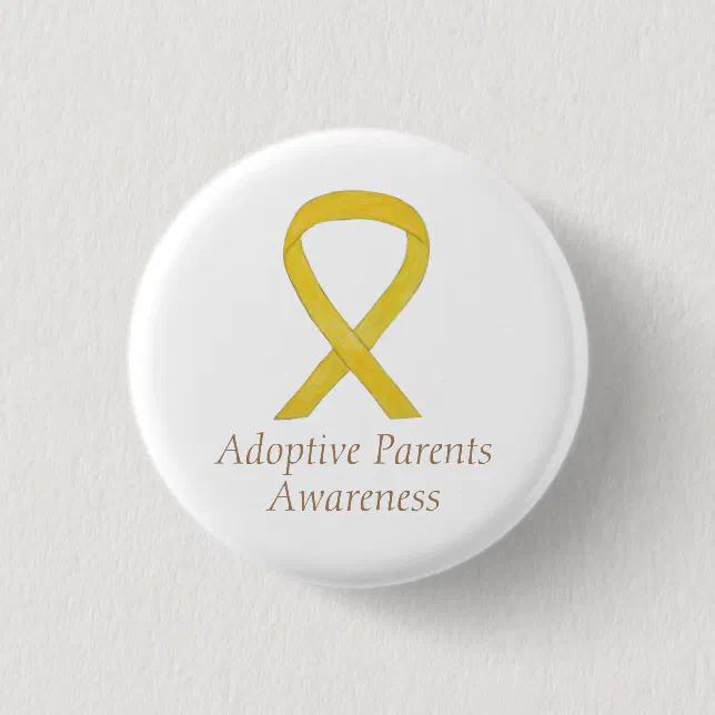 Adoptive Parents Awareness Ribbon Custom Pin | Zazzle