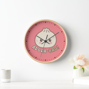 Adora-Bao Cute Kawaii Bao Dumpling Pun Lover Clock