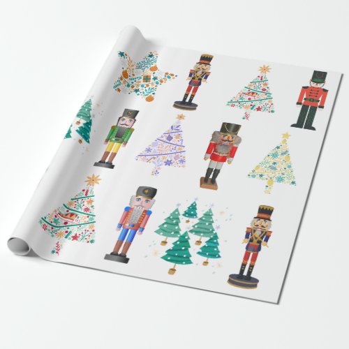 Adorabel cartoon illustration nutcracker Christmas Wrapping Paper