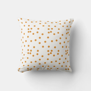 Adorabel dots pattern White brown nursery kids boy Throw Pillow
