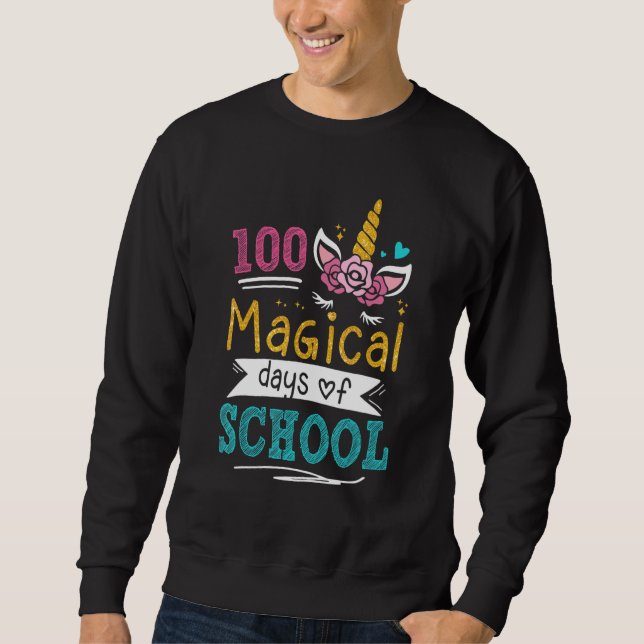 Adorable 100 Days of Magical Learning School Unico Sweatshirt (Front)