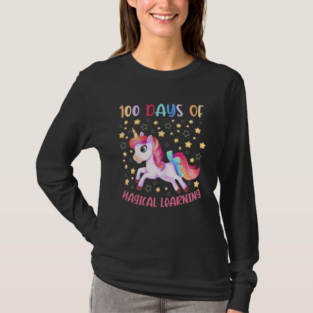 Adorable 100 Days of Magical Learning School Unico T-Shirt (Front)