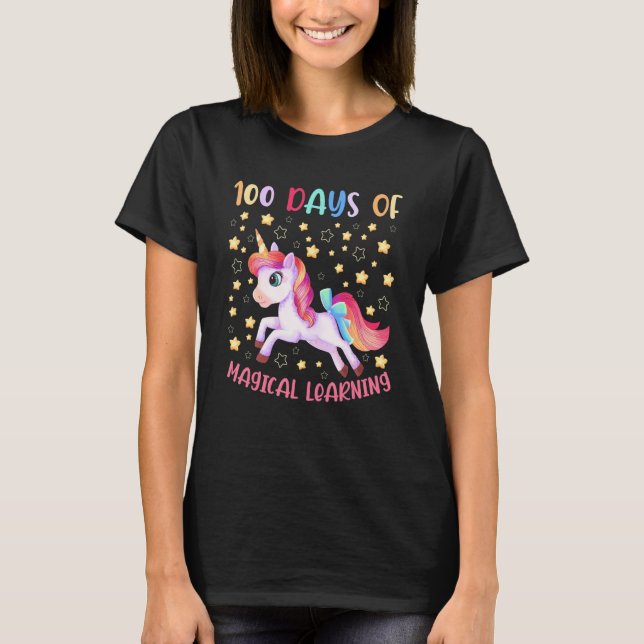 Adorable 100 Days of Magical Learning School Unico T-Shirt (Front)