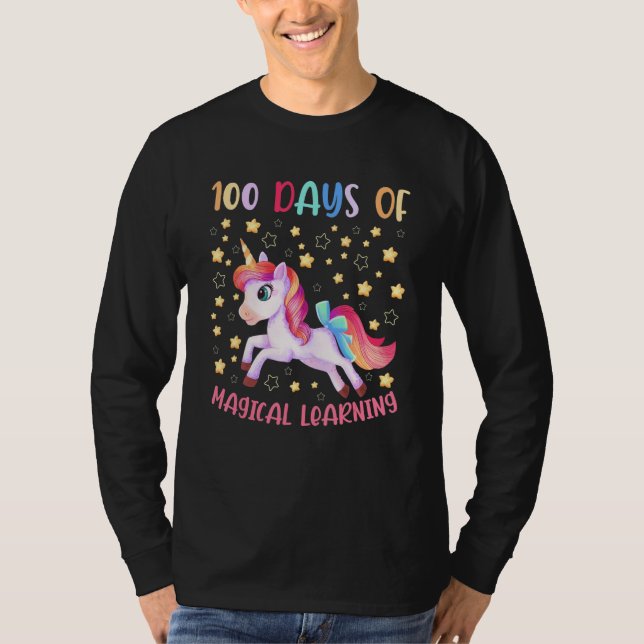 Adorable 100 Days of Magical Learning School Unico T-Shirt (Front)