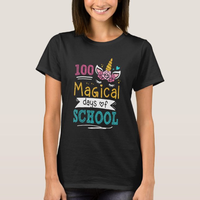 Adorable 100 Days of Magical Learning School Unico T-Shirt (Front)