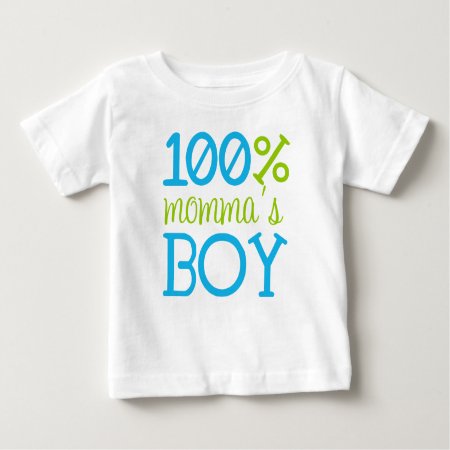 Adorable "100% Momma's Boy" T-shirt