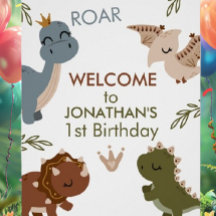 Adorable 1st Birthday Boho Dinosaurs
