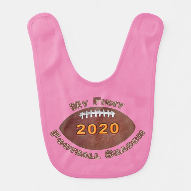 Adorable 2020 First Football Season Bib (Front)