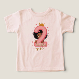 Adorable 2nd Birthday Girl Celebration in Pink Toddler T-shirt