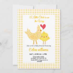 Adorable A Little Chick is on the Way baby shower Invitation