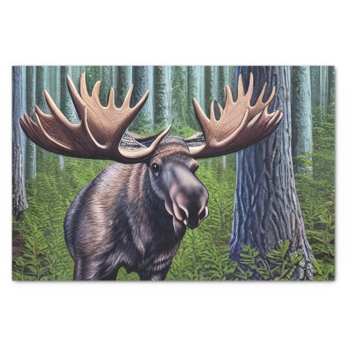 Adorable Abstract Little Moose Tissue Paper