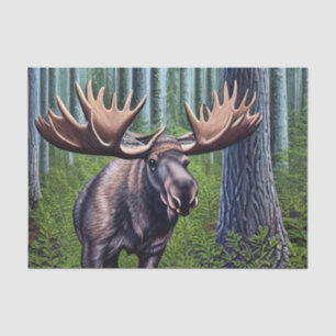 Adorable Abstract Little Moose Tissue Paper