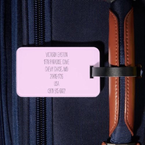 Adorable acrylic travel luggage tag Out of Office Luggage Tag