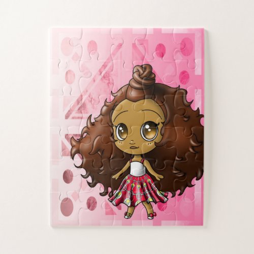 Adorable African American Girl Jigsaw Puzzle