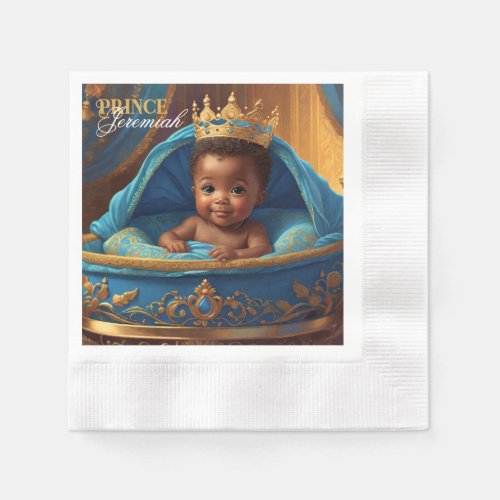 Adorable African Prince Royal Baby ShowerBirthday Napkins