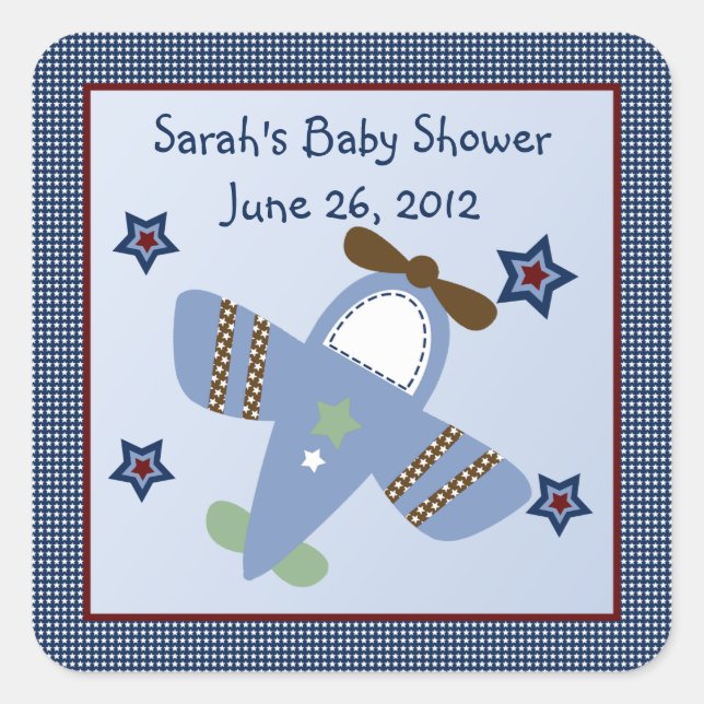 Adorable Airplane/Aviator2 Stickers/Envelope Seals (Front)