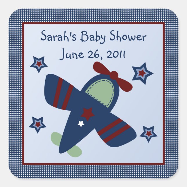 Adorable Airplane/Aviator Stickers/Envelope Seals (Front)