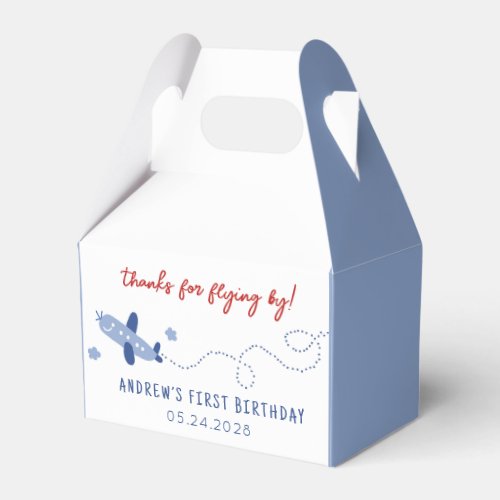 Adorable Airplane How Time Flies Birthday Party Favor Boxes