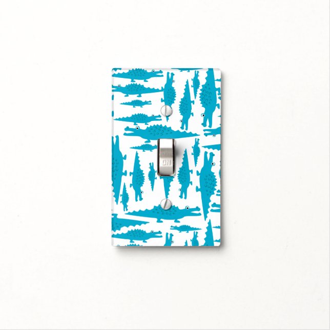 Adorable Alligator for Baby's Room Light Switch Cover (In Situ)