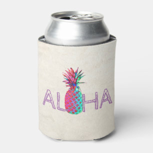 Adorable Aloha Hawaiian Pineapple Can Cooler
