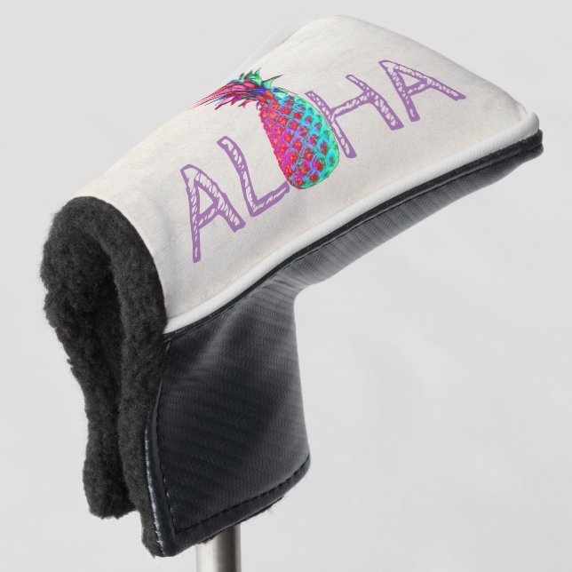 Adorable Aloha Hawaiian Pineapple Golf Head Cover (3/4 Front)