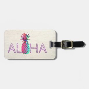 Adorable Aloha Hawaiian Pineapple-Personalized Luggage Tag