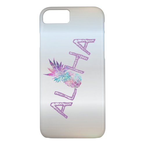 Adorable Aloha Hawaiian Pineapple Silver iPhone 87 Case