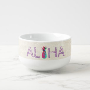 Adorable Aloha Hawaiian Pineapple Soup Mug