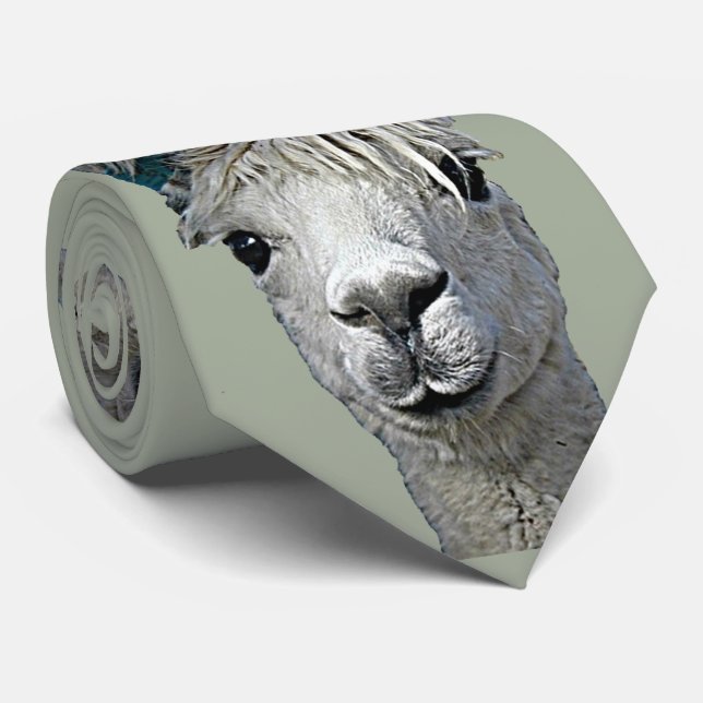 Adorable Alpaca Neck Tie (Rolled)