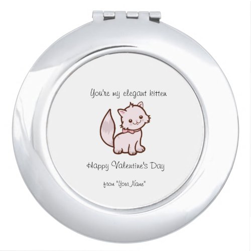 Adorable and Beautiful Cat Valentines Day Compact Compact Mirror