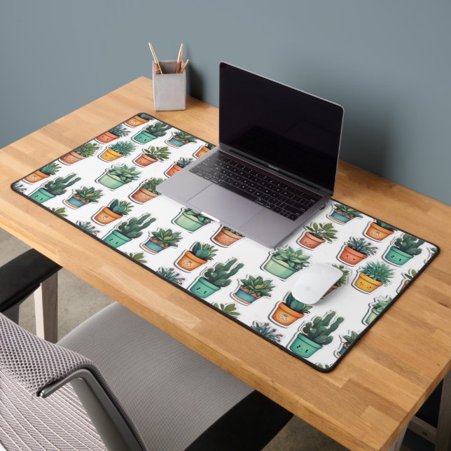 adorable and captivating cute small Plants Pots  Desk Mat (Office 2)