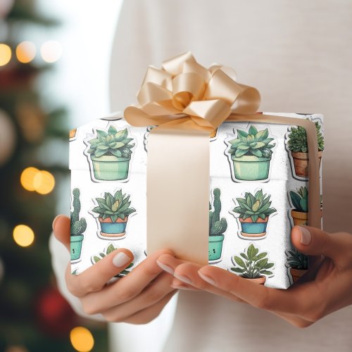  adorable and captivating cute small Plants Pots Wrapping Paper