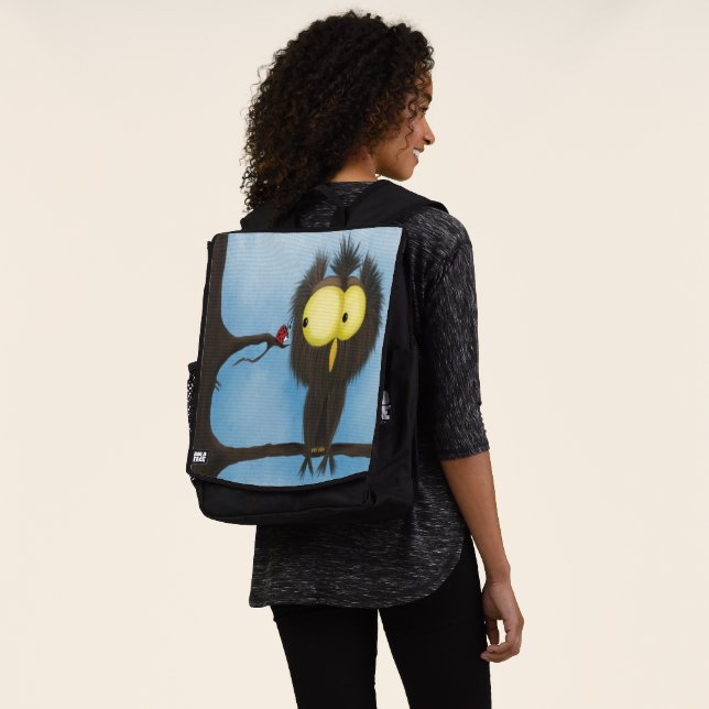 Adorable And Colorful Owl Oliver Backpack (Worn)