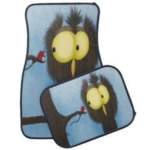 Adorable And Colorful Owl Oliver Car Floor Mat