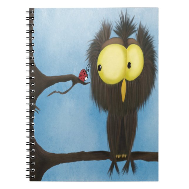 Adorable And Colorful Owl Oliver Notebook (Front)