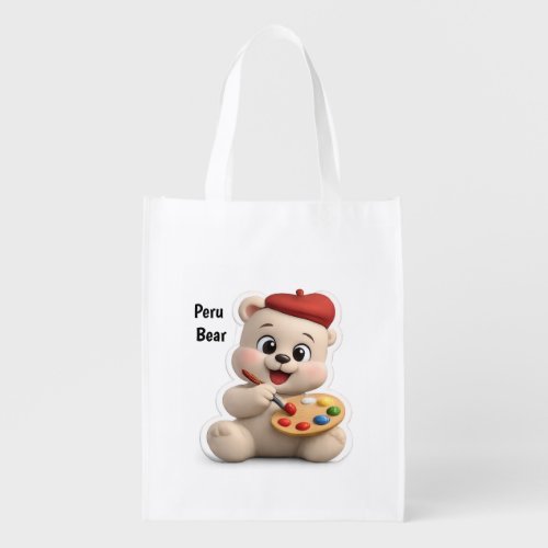 Adorable and Cute Teddy Bear Design Grocery Bag