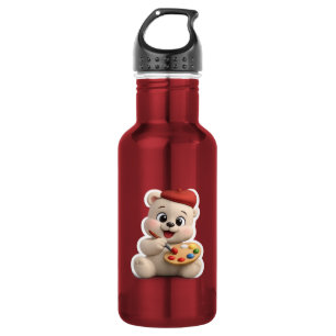 Adorable and Cute Teddy Bear Design Stainless Steel Water Bottle