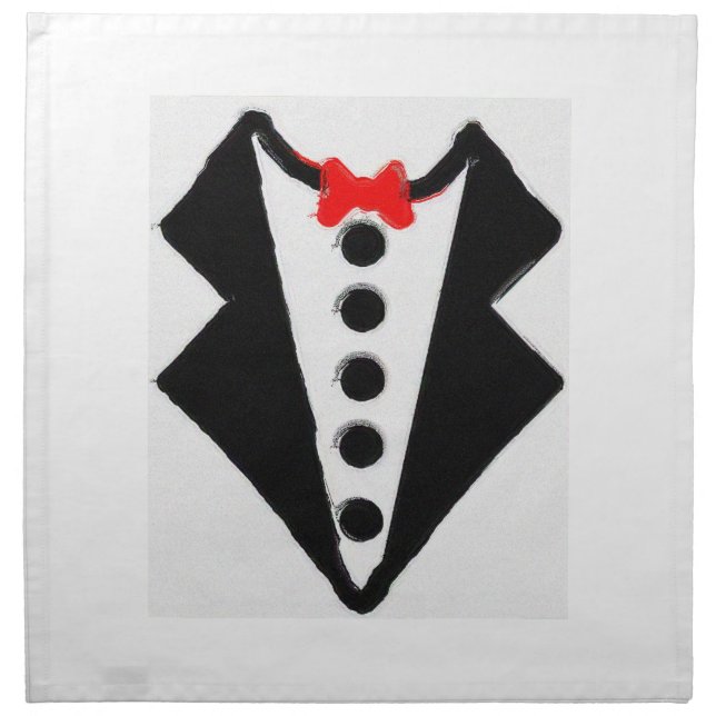 Adorable and Fancy Tuxedo Napkins (Front)
