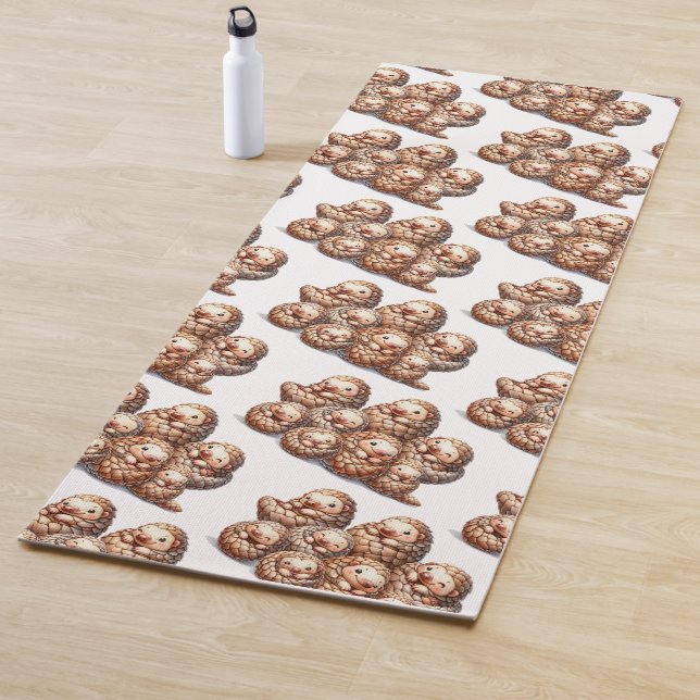 Adorable Anglin' for Cute Cuddling Pangolins Yoga Mat (In Situ)