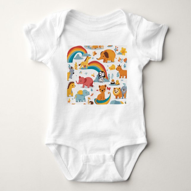  Adorable Animal Edition Babysuit Baby Bodysuit (Front)