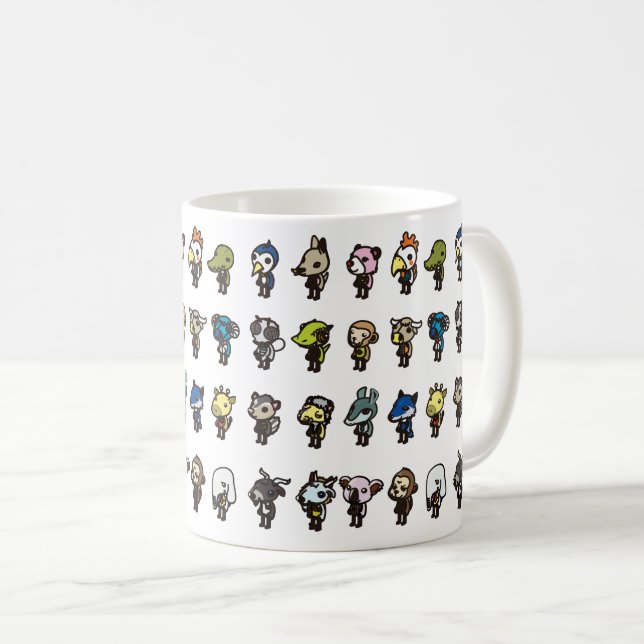 Adorable Animal Friends Mug | Cute Cartoon Charact (Front Right)