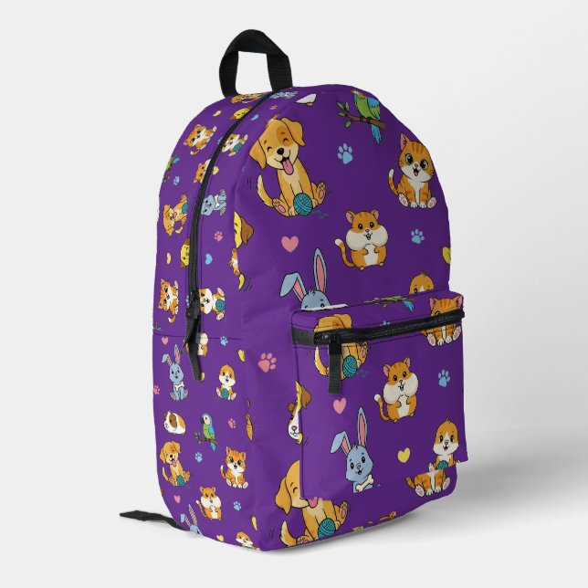 Adorable Animal Lovers Backpack (Back Corner Left)