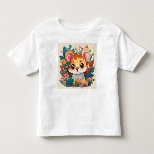 Adorable Animal Printed Kids Fine Jersey T_Shirt