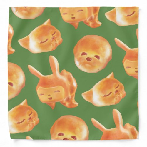 Adorable Animal Shaped Bread Pattern Bandana