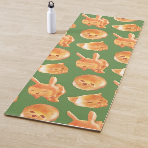 Adorable Animal Shaped Bread Pattern Yoga Mat