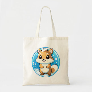 Adorable animal squirrel tote bag